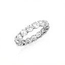 14K White Gold Lab Grown Diamond Pave Set 4mm Band Ring