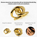 Yellow Gold Intertwined Eternity Ring with measurements