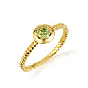 Yellow Gold Stackable Custom Peridot Birthstone Ring