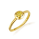 Yellow Gold Stackable Custom Citrine Birthstone Ring
