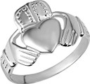 Gold Men's Symbolic Claddagh Ring (Available in Yellow/Rose/White Gold)