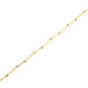 Tri-Color Gold Tube Link Bracelet