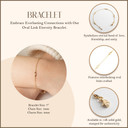 Yellow Gold Oval Link Eternity Bracelet with measurements