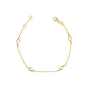 Yellow Gold Oval Link Eternity Bracelet