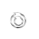 .925 Sterling Silver Twisted Tube Hoop Earrings