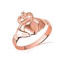 Rose Gold Woman's Classic Claddagh Ring
