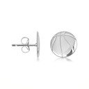.925 Sterling Silver Basketball Sports Athletic Stud Earrings