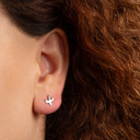 .925 Sterling Silver Desert Cactus Stud Earrings on female model
