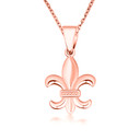 Rose Gold French Fleur-de-lis Pendant Necklace