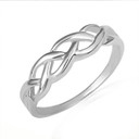 White Gold Celtic Trinity Weave Ring