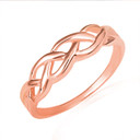 Rose Gold Celtic Trinity Weave Ring
