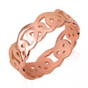 Rose Gold Unisex Timeless Celtic Trinity Knot Ring
