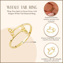 10K/14K Yellow Gold Diamond Whale Tail Wrap Ring
