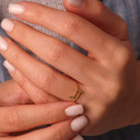 10K/14K Yellow Gold Diamond Whale Tail Wrap Ring