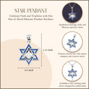 Silver Jewish Star of David Necklace - Masonic Jewelry
