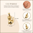 10K/14K Gold Cat Pendant Necklace