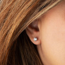 Silver 6mm Cubic Zirconia Martini Stud Earrings  Silver 6mm Cubic Zirconia Martini Stud Earrings