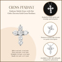 Silver Dainty Cross Necklace with Cubic Zirconia (Available in X-Small & Small)