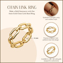 10K/14K Solid Gold 6mm Gold Chain Link Band
