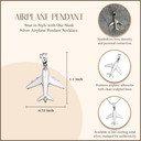 Silver Airplane Pendant Necklace 
