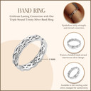 Silver Triple Strand Trinity Band 