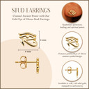 10K/14K Yellow Gold Eye of Horus Stud Earrings