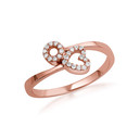 10K/14K Gold Lab Grown Diamond Heart and Eternity Circle Ring