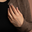 10K/14K Gold Lab Grown Diamond Ribbed Band Ring