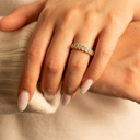 10K/14K Gold Lab Grown Diamond Ribbed Band Ring