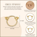 14K Gold Lab Grown Diamond Fleur-de-Lis Eternity Circle Necklace