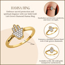 10K/14K Solid Gold Lab Grown Diamond Hamsa Ring