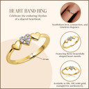 10K/14K Solid Gold Lab Grown Diamond Triple Heart Band
