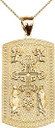 Solid Gold Russian Orthodox Cross Pendant Necklace (Available In Yellow/Rose/White Gold)