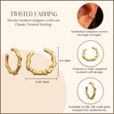 10K/14K Yellow Gold Classic Twisted Ear Cuffs
