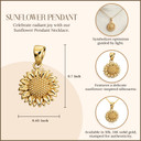 10K/14K Yellow Gold Sunflower Pendant Necklace Pendant Necklace