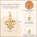 10K/14K Yellow Gold Fleur De Lis Pendant Necklace