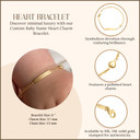 14K Gold Custom Baby Name Heart Charm Bracelet