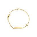 14K Gold Custom Baby Name Heart Charm Bracelet