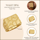 10K/14K Solid Gold 15mm Mens Nugget Ring