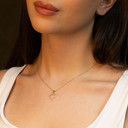 Gold Micro-Pave Mini Lab Grown Diamond Heart Pendant Necklace