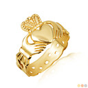 Gold Men's Symbol of Love Irish Claddagh Trinity Ring