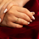 10K/14K Solid Gold Lab Grown Diamond Twin Heart Ring