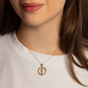 Yellow Gold Saint Francis Round Medallion Pendant Necklace (10k/14k)