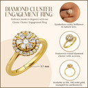 10K/14K Gold Lab Grown Diamond Cluster Ring
