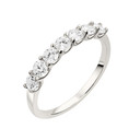 10k/14k Gold U-Prong Lab Grown Diamond Half Eternity Band
