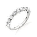 10k/14k Gold Traditional Prong Setting Lab Grown Diamond Half Eternity Band