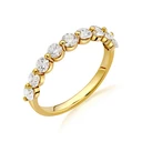 10k/14k Gold Traditional Prong Setting Lab Grown Diamond Half Eternity Band
