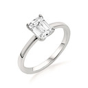 10K/14K Gold Emerald Cut Lab Grown Diamond Classic Engagement Ring
