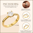 Lab Grown Diamond Pave Band Engagement Ring (Available in 10k/14k)