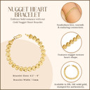 10k/14k Gold Nugget Heart Bracelet